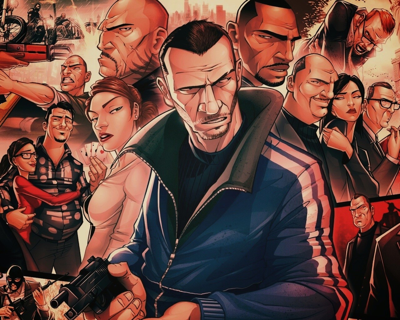 Персонажи GTA4 обои