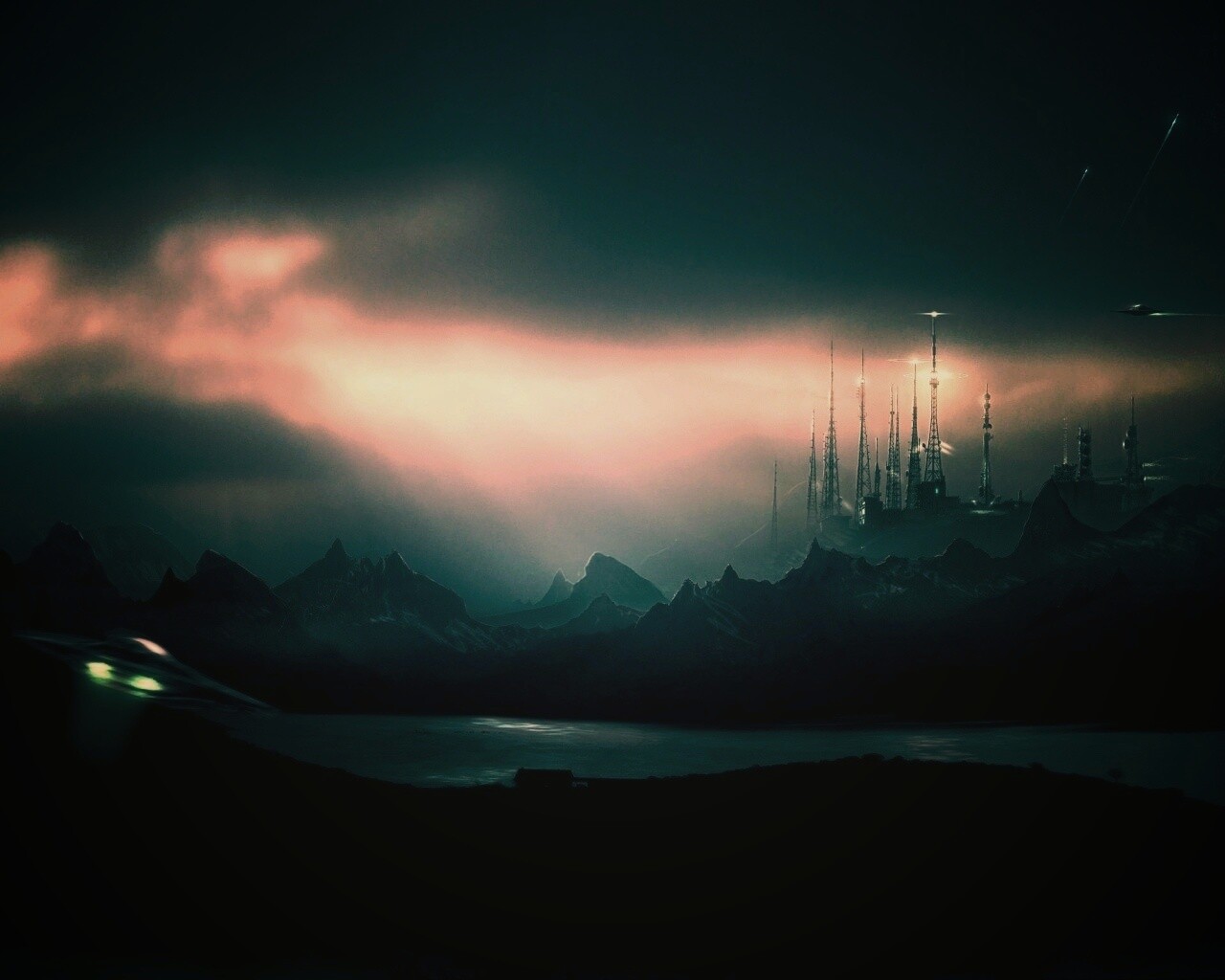Долина в стиле SciFi обои