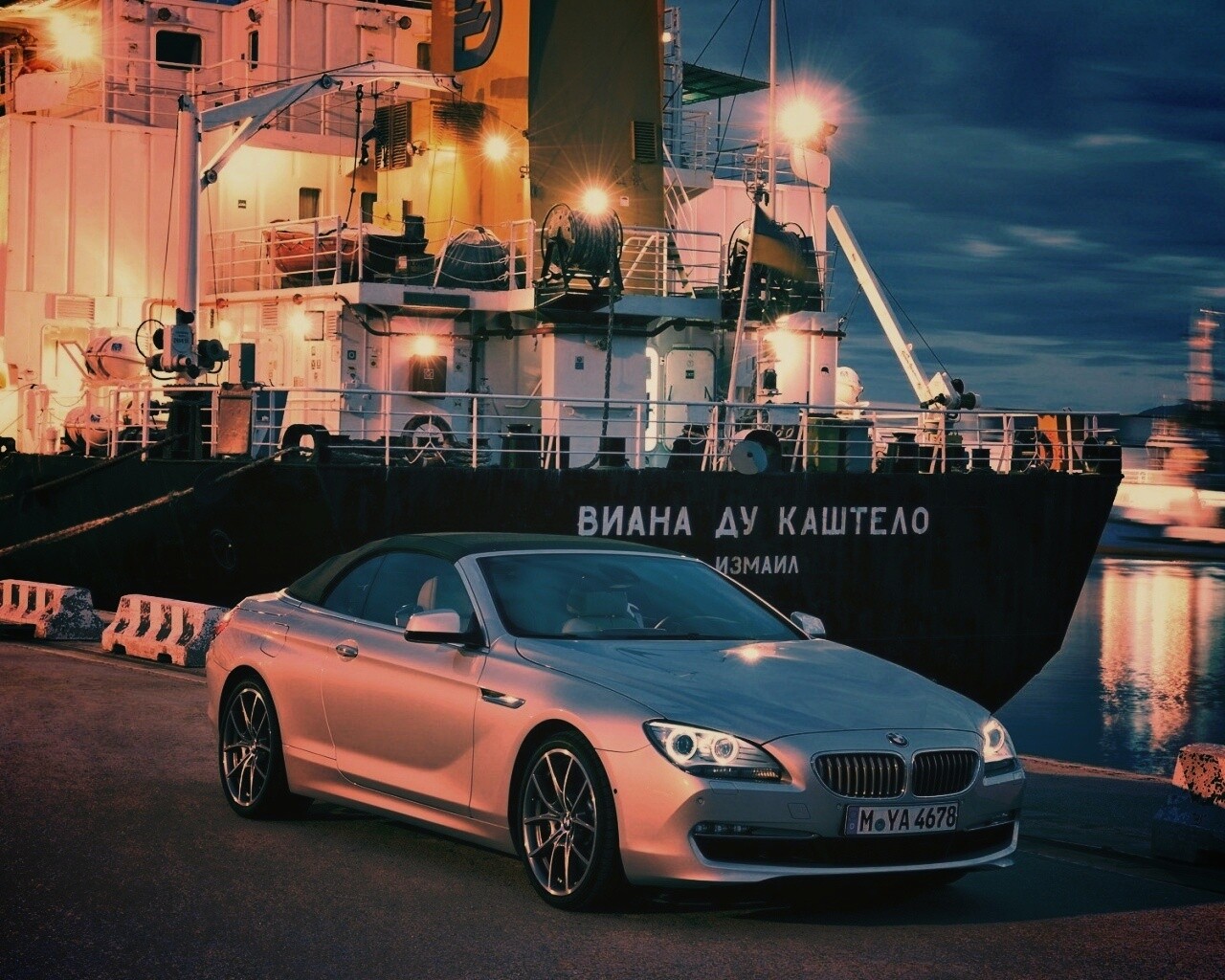 BMW 6 в порту обои
