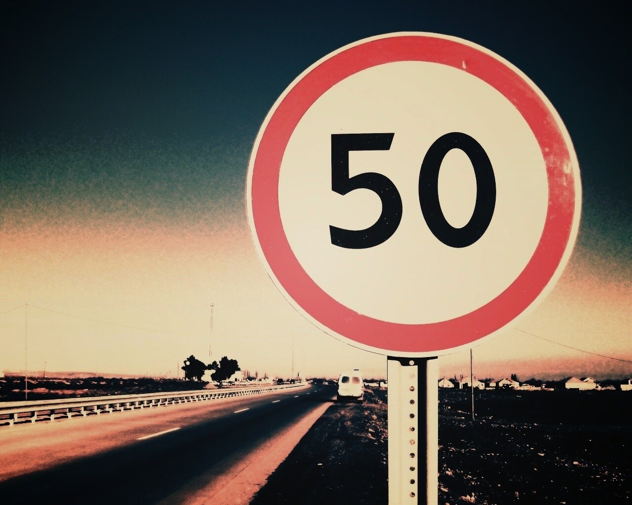 Ограничение скорости 50 км/ч обои