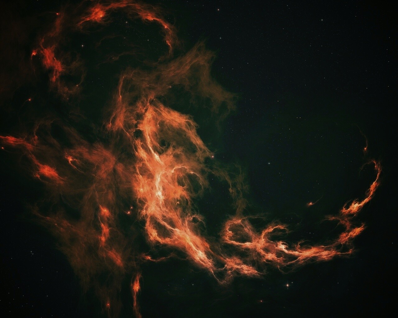 Яркая космическая туманность обои