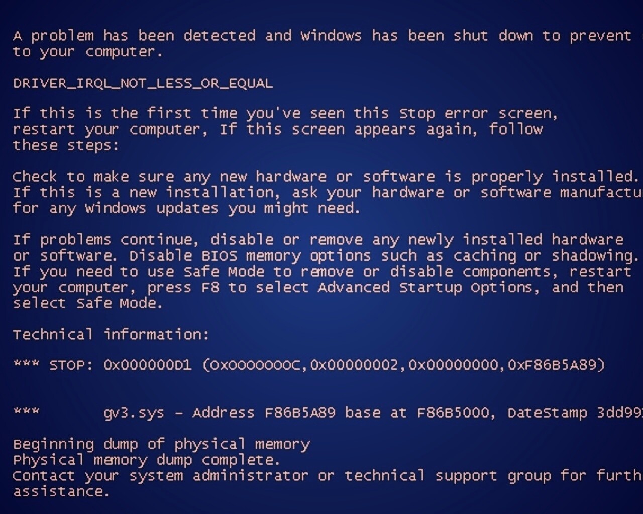 BSOD обои