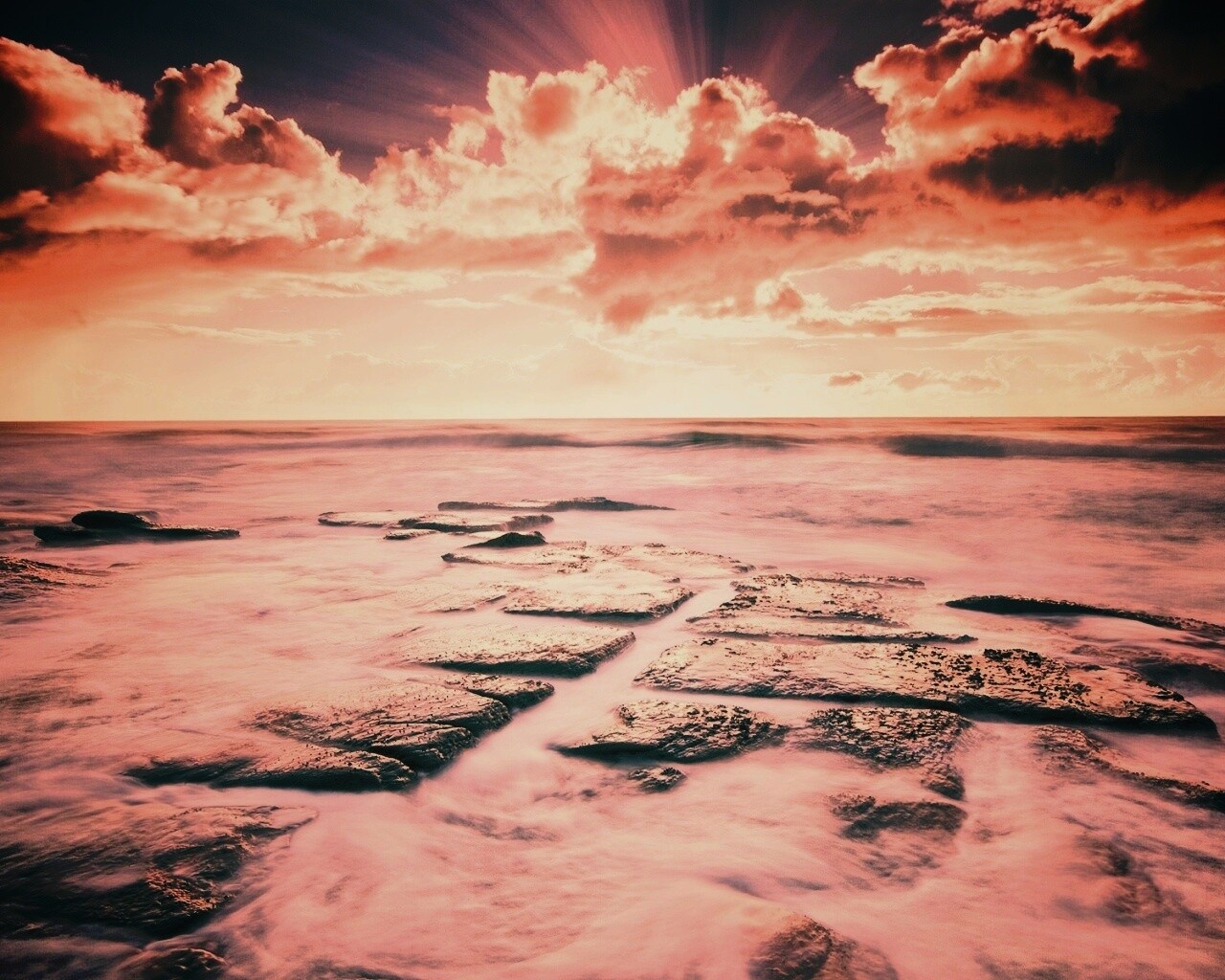 Море в HDR обои