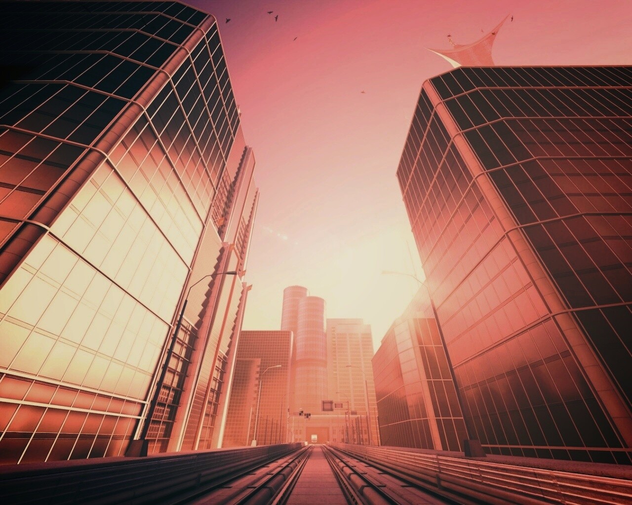 Улица из Mirrors Edge обои