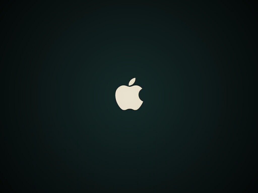 Логотип Apple на черном фоне обои