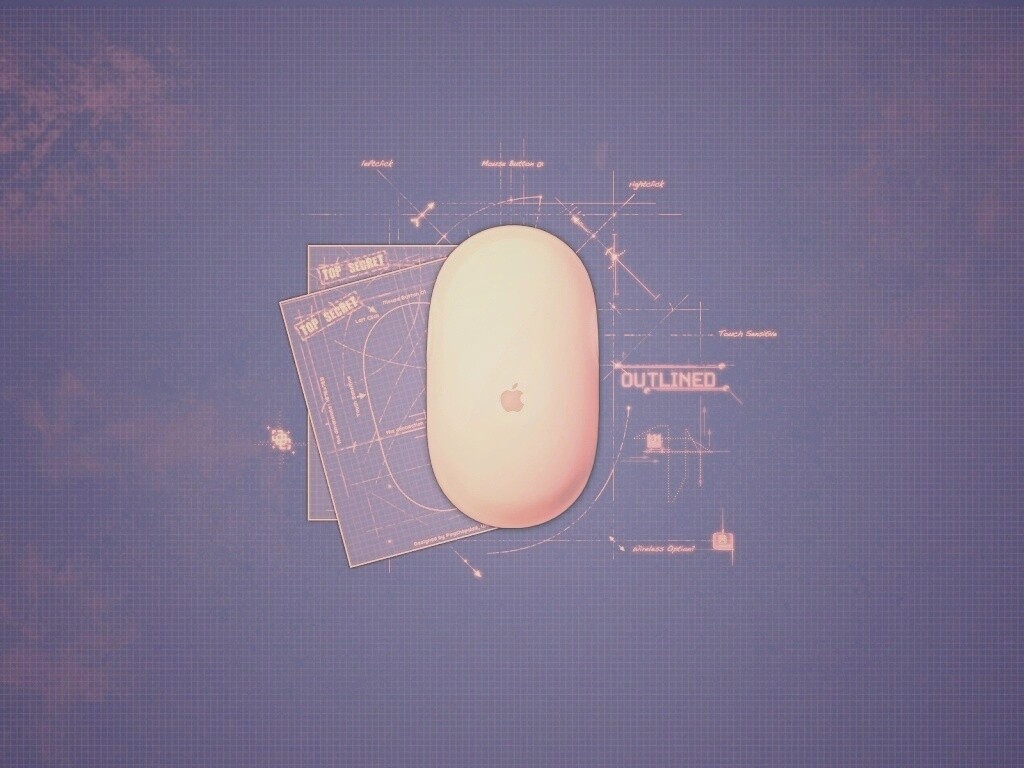 Чертеж яблочной мышки обои