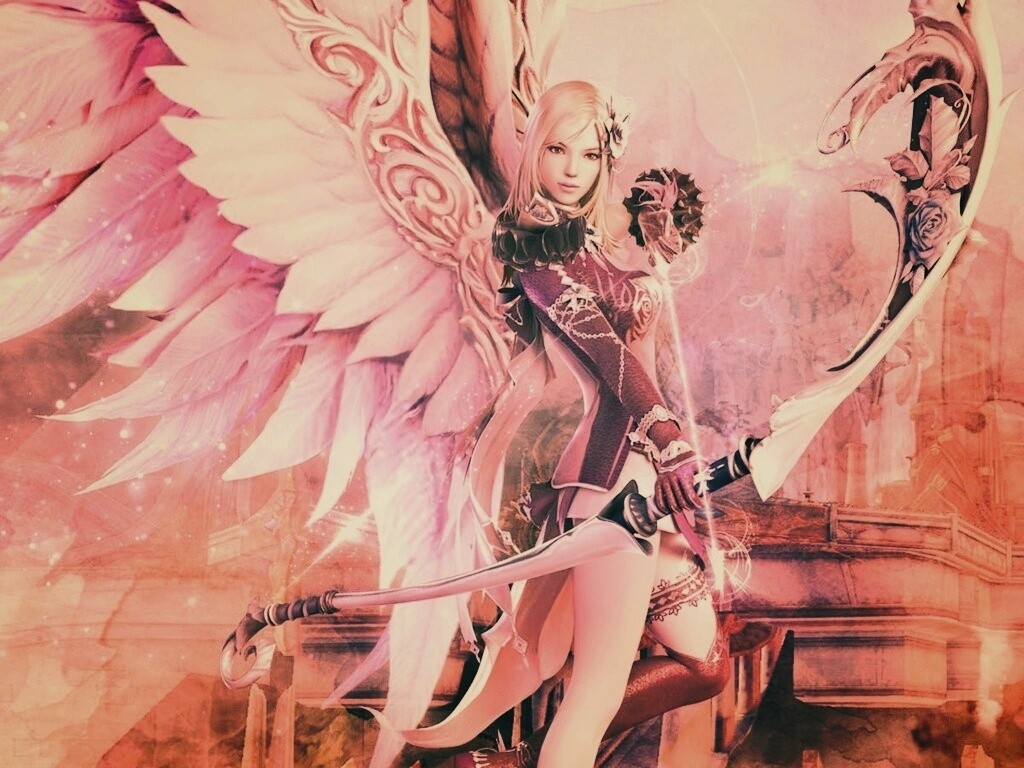 Эльфийка лучница из Aion обои