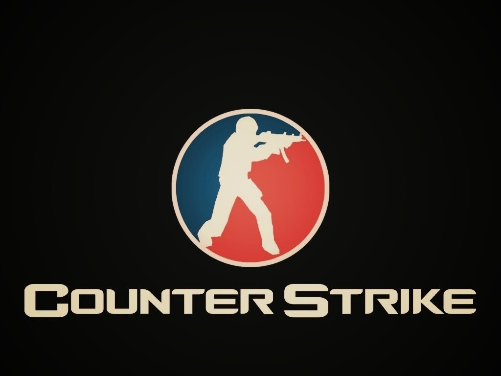 Логотип Counter Strike на черном фоне обои