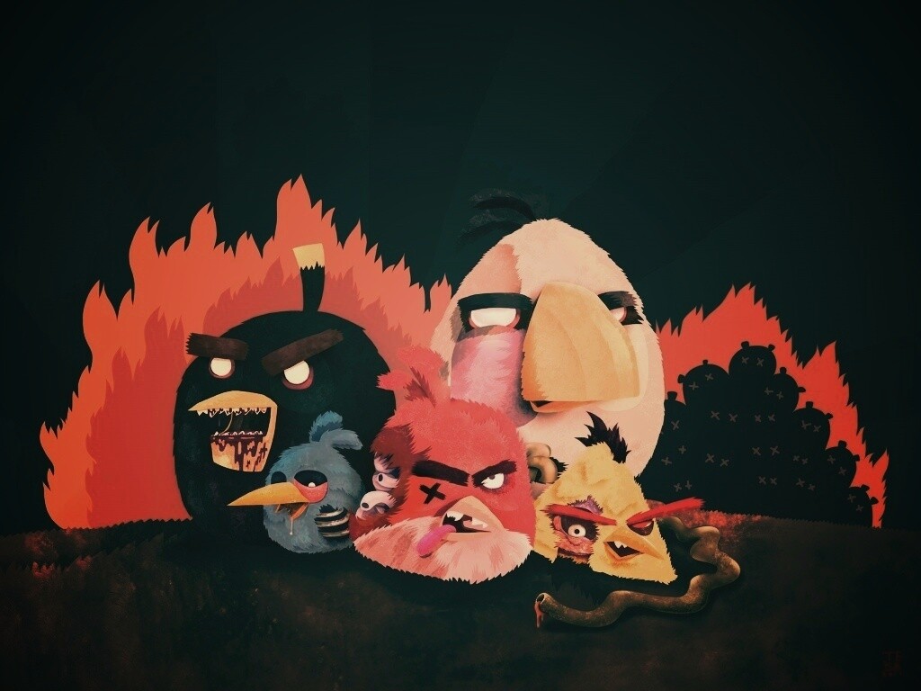 Angry Zombie Birds обои