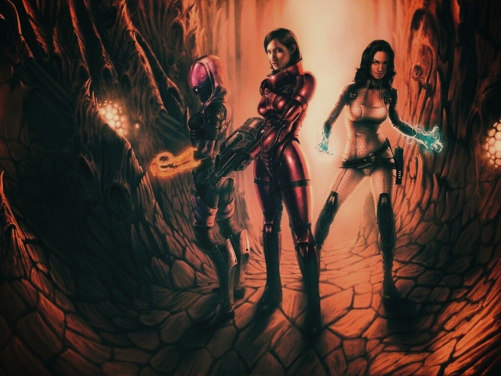Девушки mass effect обои