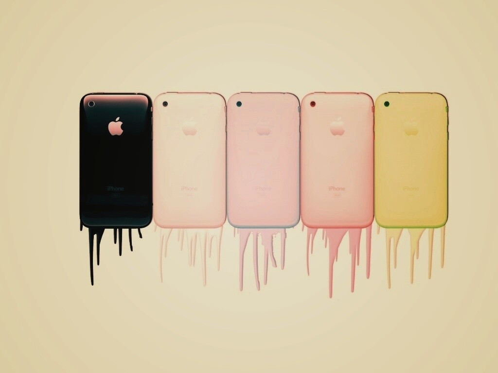 iPhone в разных цветах обои