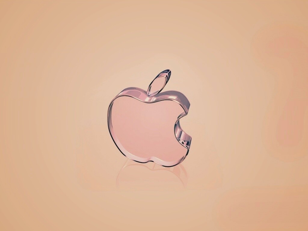 Стеклянный логотип Apple обои