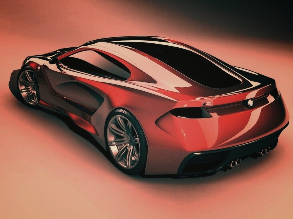 Красный концепт BMW обои