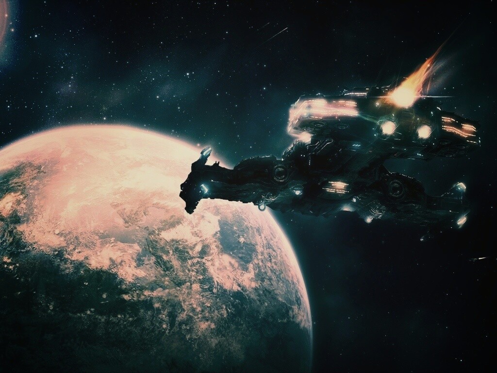 Hyperion летит к земле обои