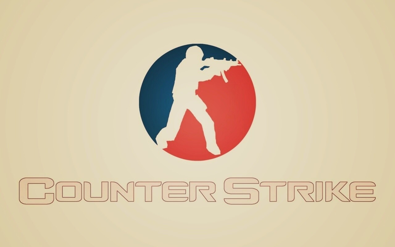 Логотип Counter Strike на белом фоне обои