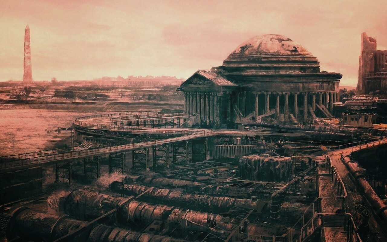 Водоочиститель в мемориале Джеферсона из Fallout 3 обои