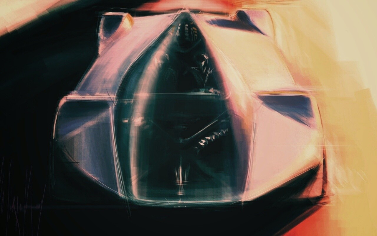Зарисовка Maserati Birdcage обои