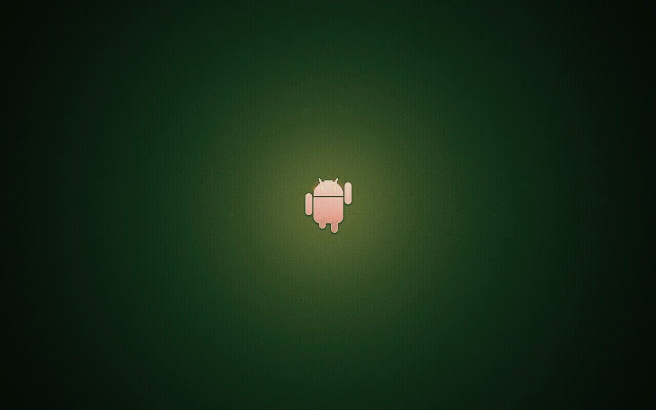 Логотип Android на зеленом фоне обои