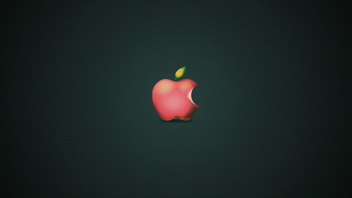 Реалистичный логотип Apple обои