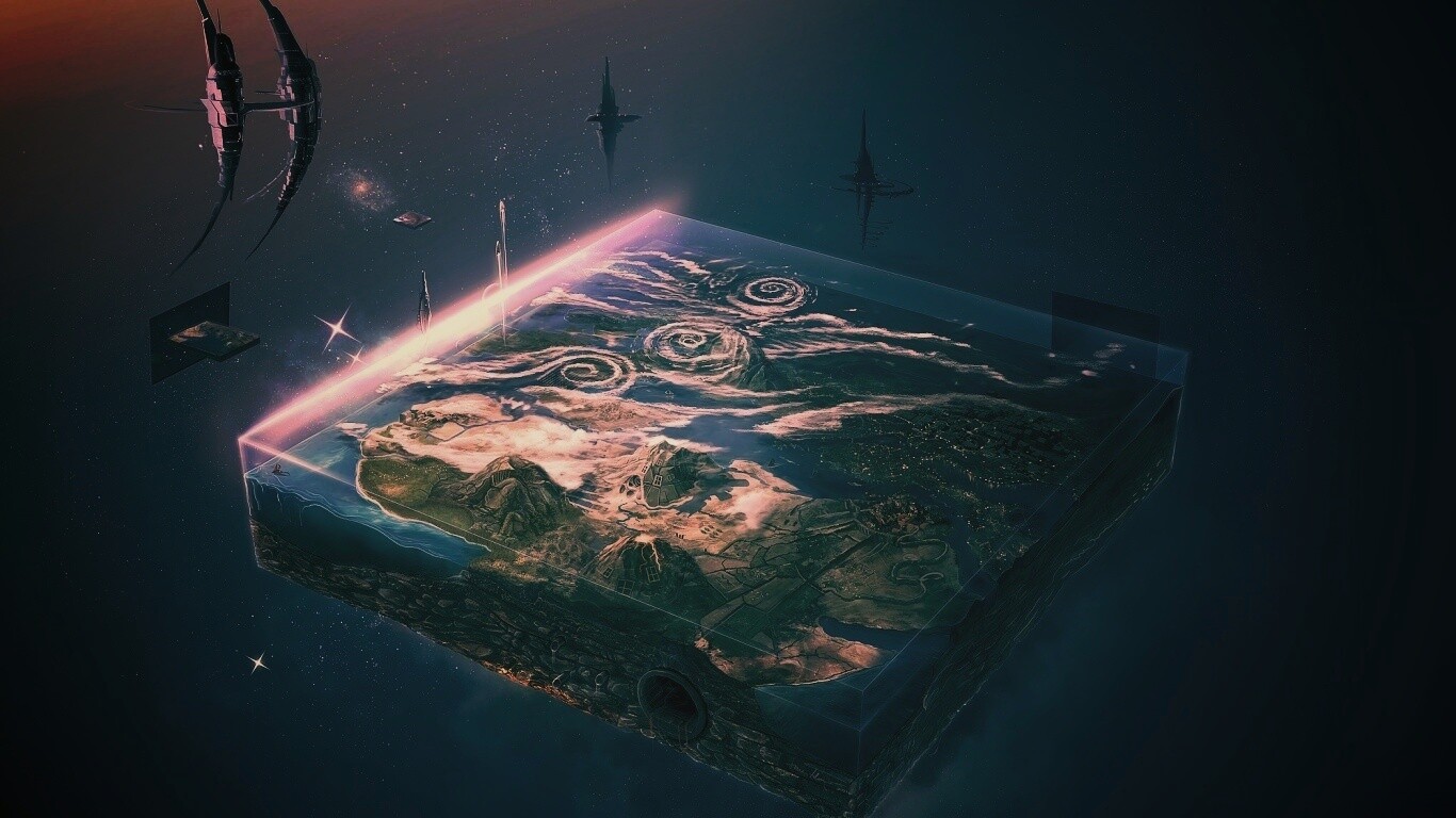 Плоский мир из Homeworld обои