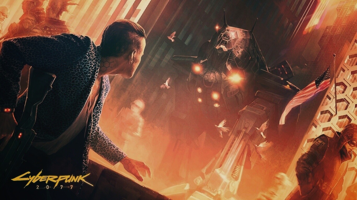Арт из Киберпанк 2077 обои