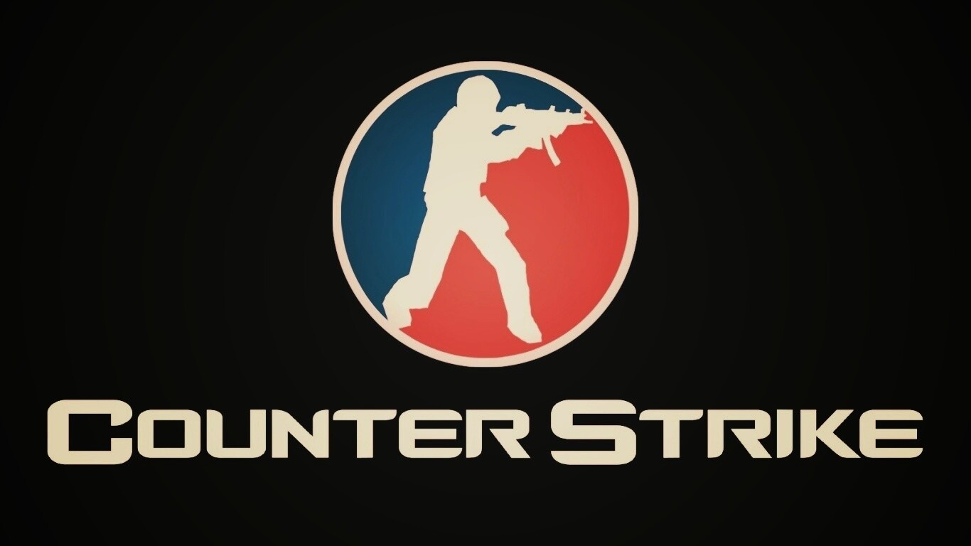 Логотип Counter Strike на черном фоне обои