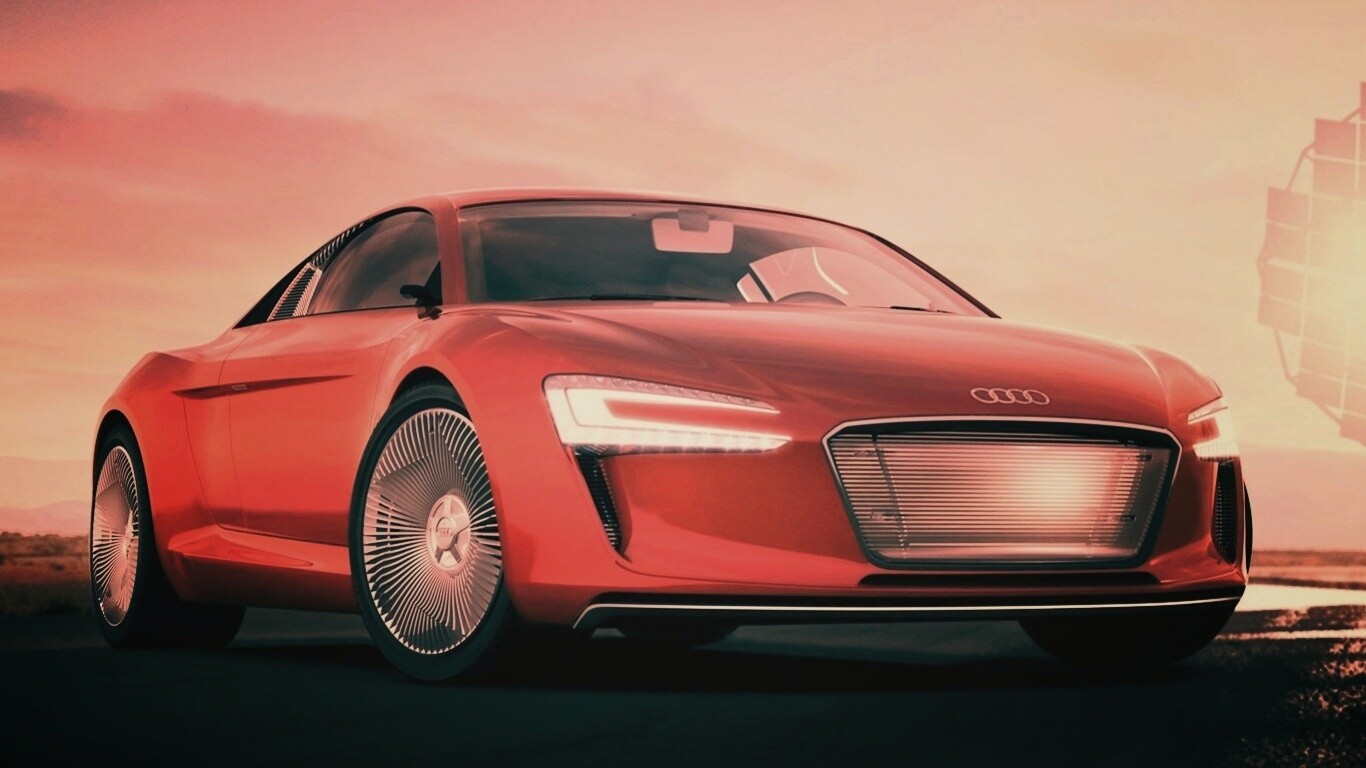 Красный автомобиль Audi обои