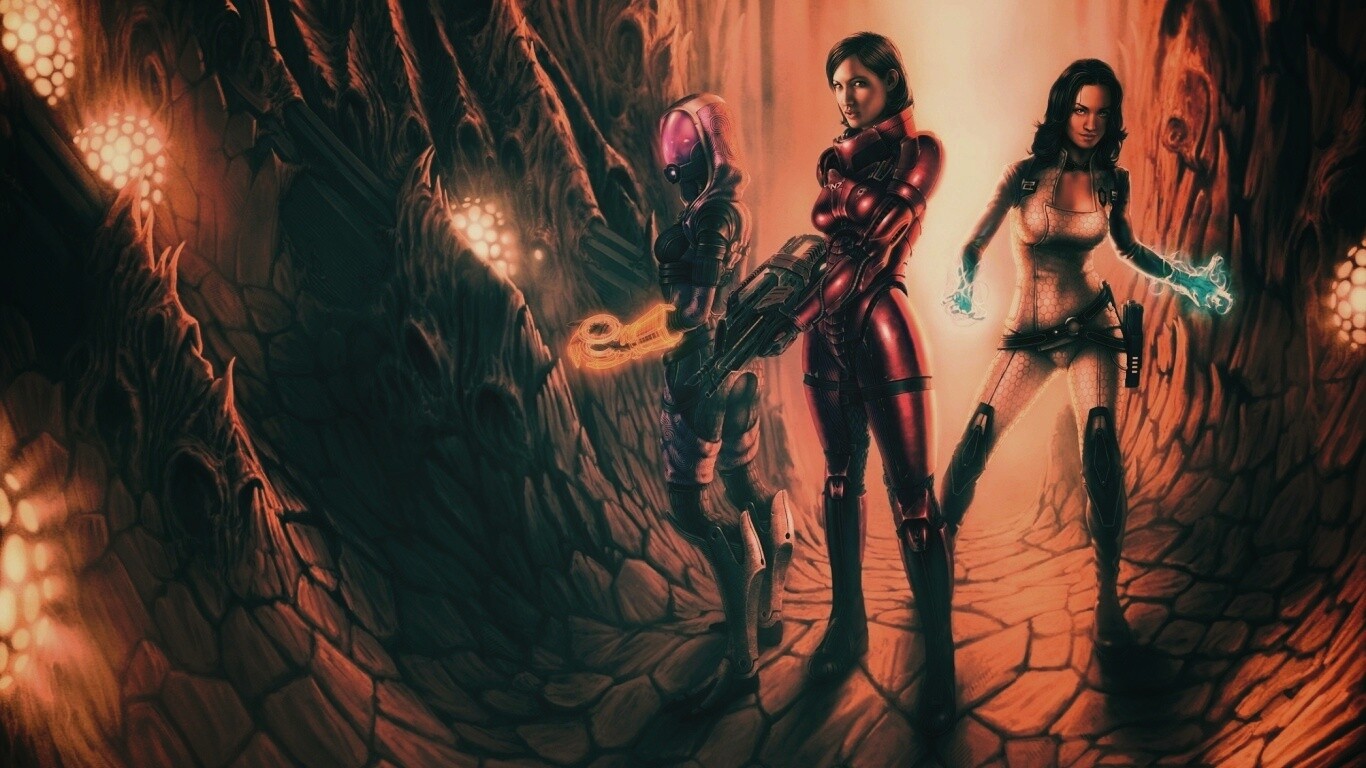 Девушки mass effect обои