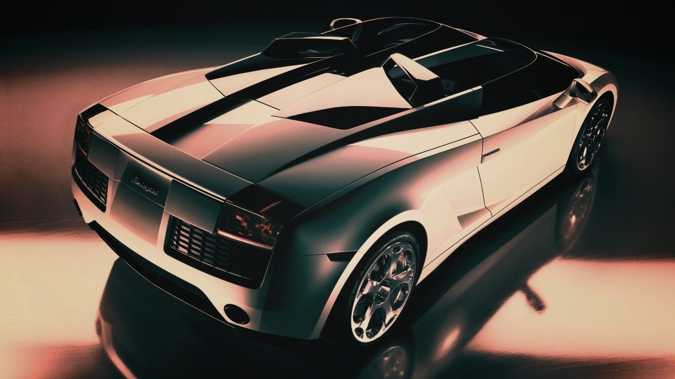 Светло-Серый Lamborghini (Сзади) обои