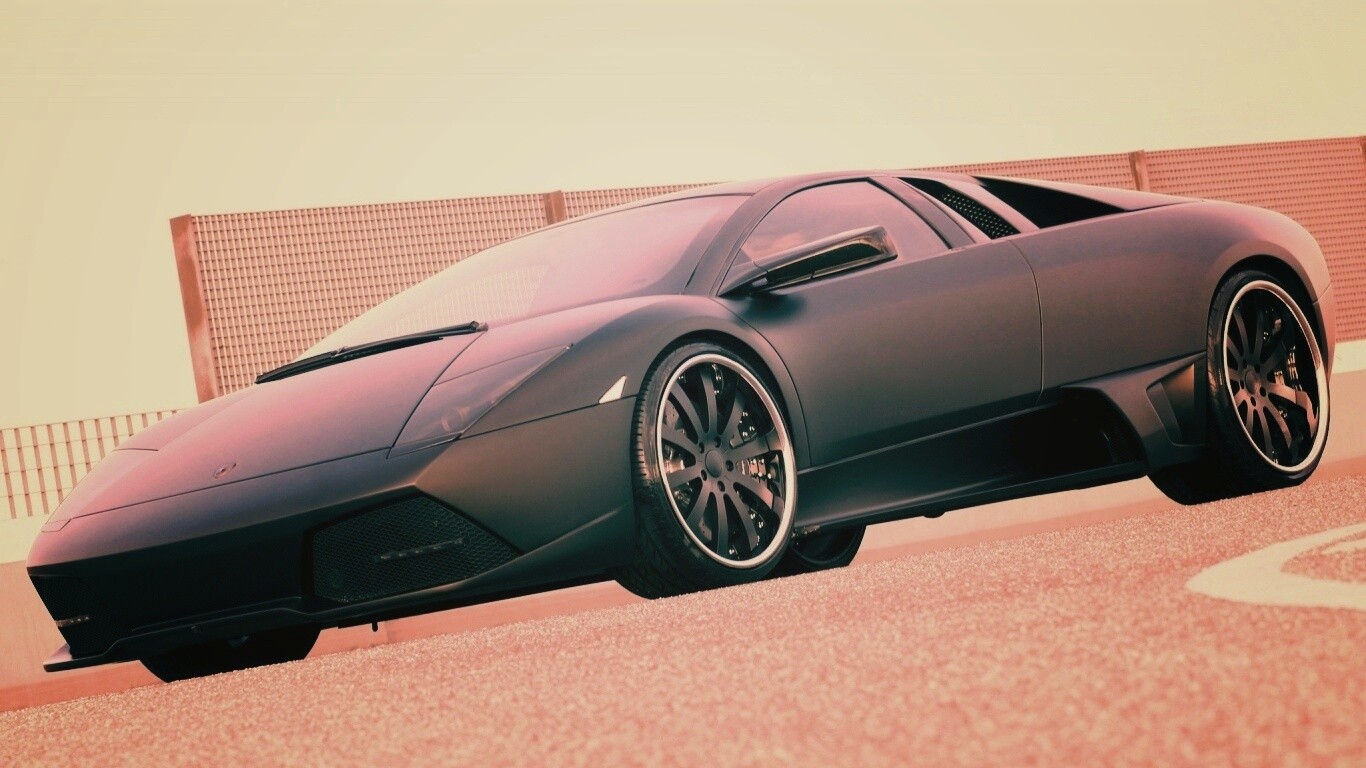 Lamborghini Reventon черного цвета обои