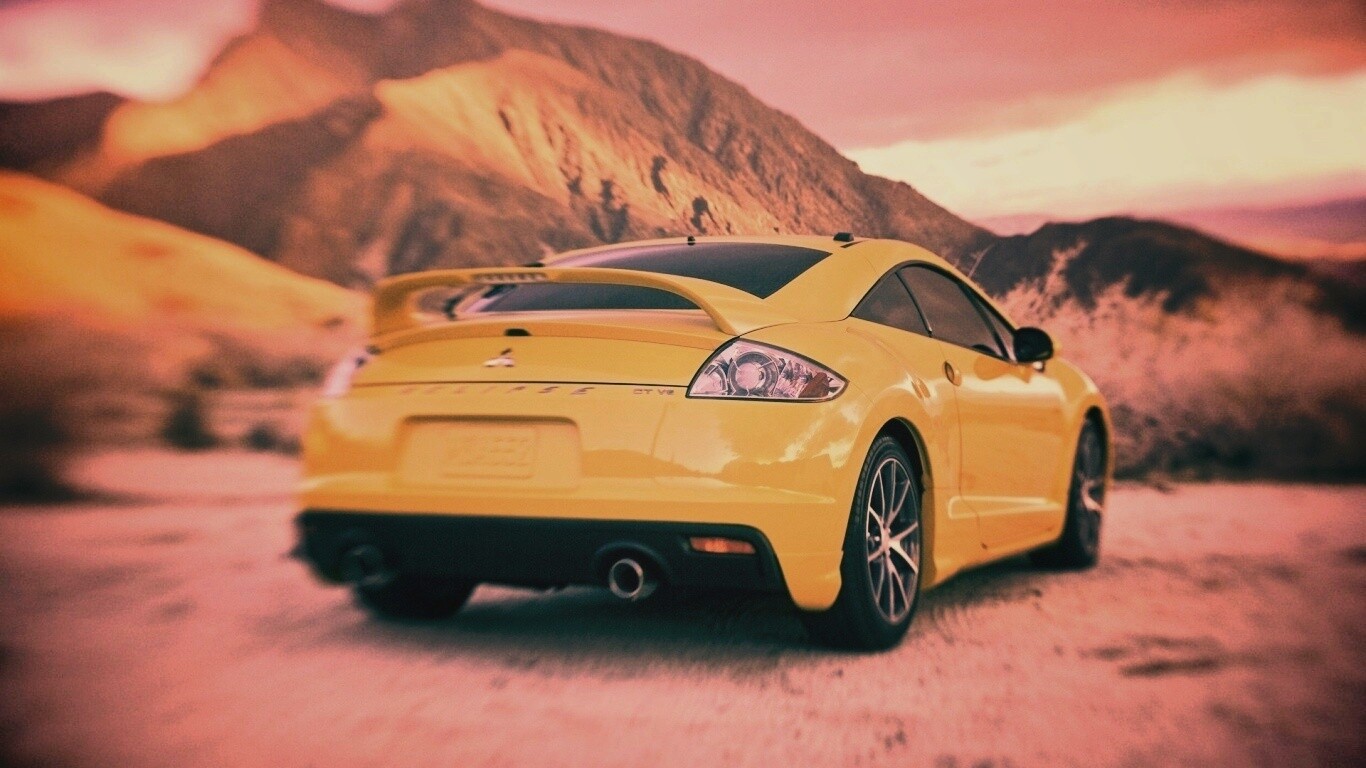 Mitsubishi в горах обои