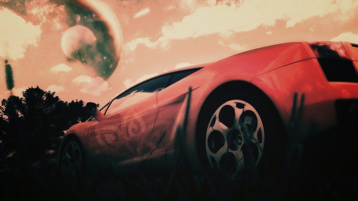 Lamborghini на другой планете обои