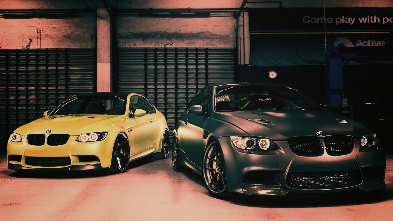 Черный и зеленый BMW M3 обои