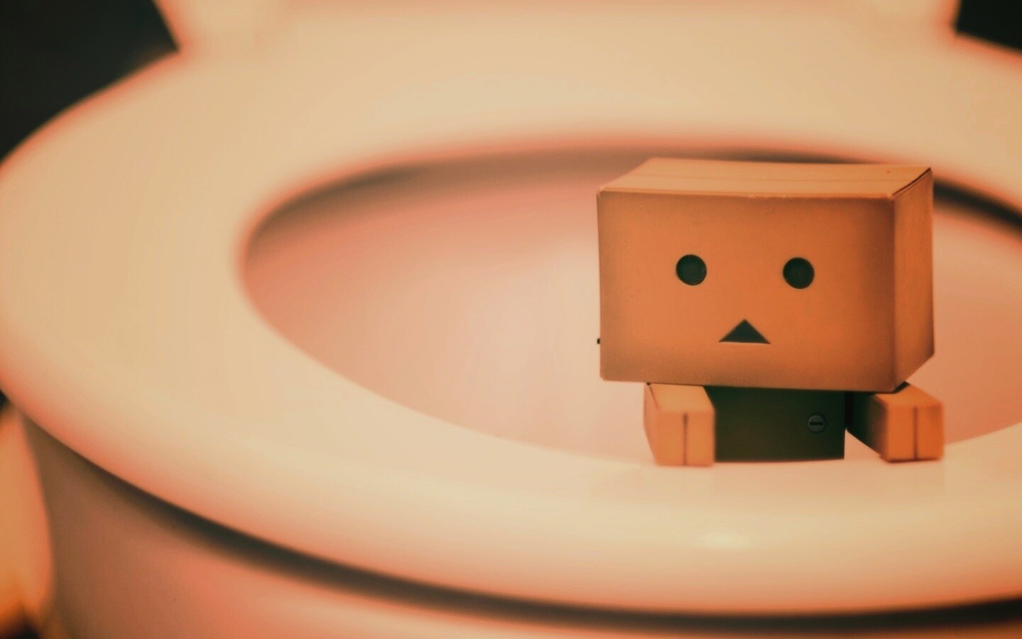 Danbo в унитазе обои