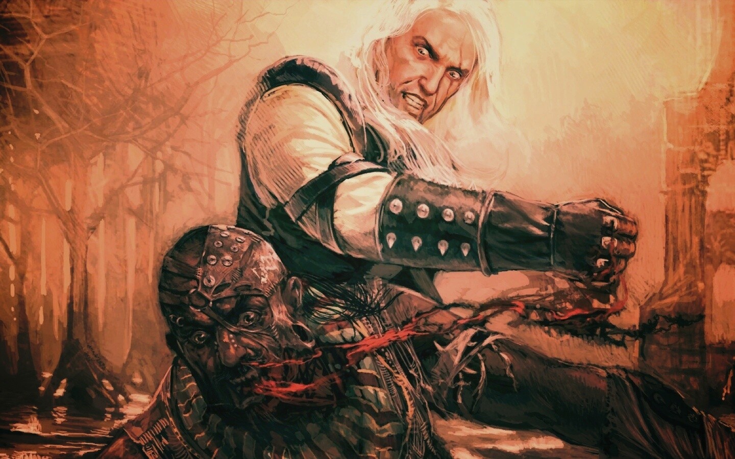 Геральт против Азара обои