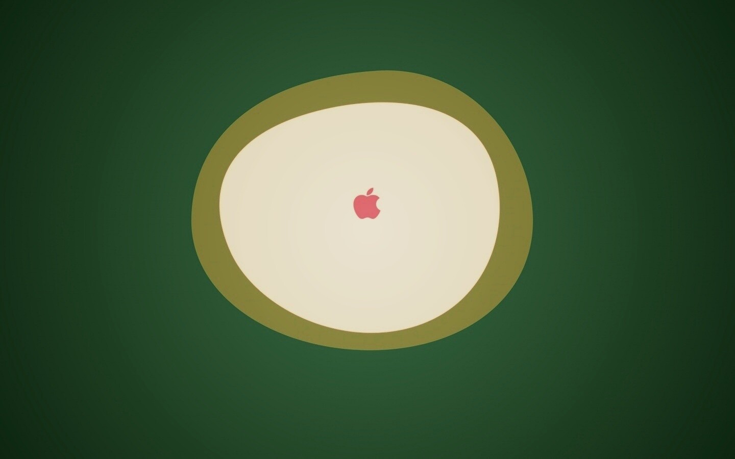 Apple в белом круге обои