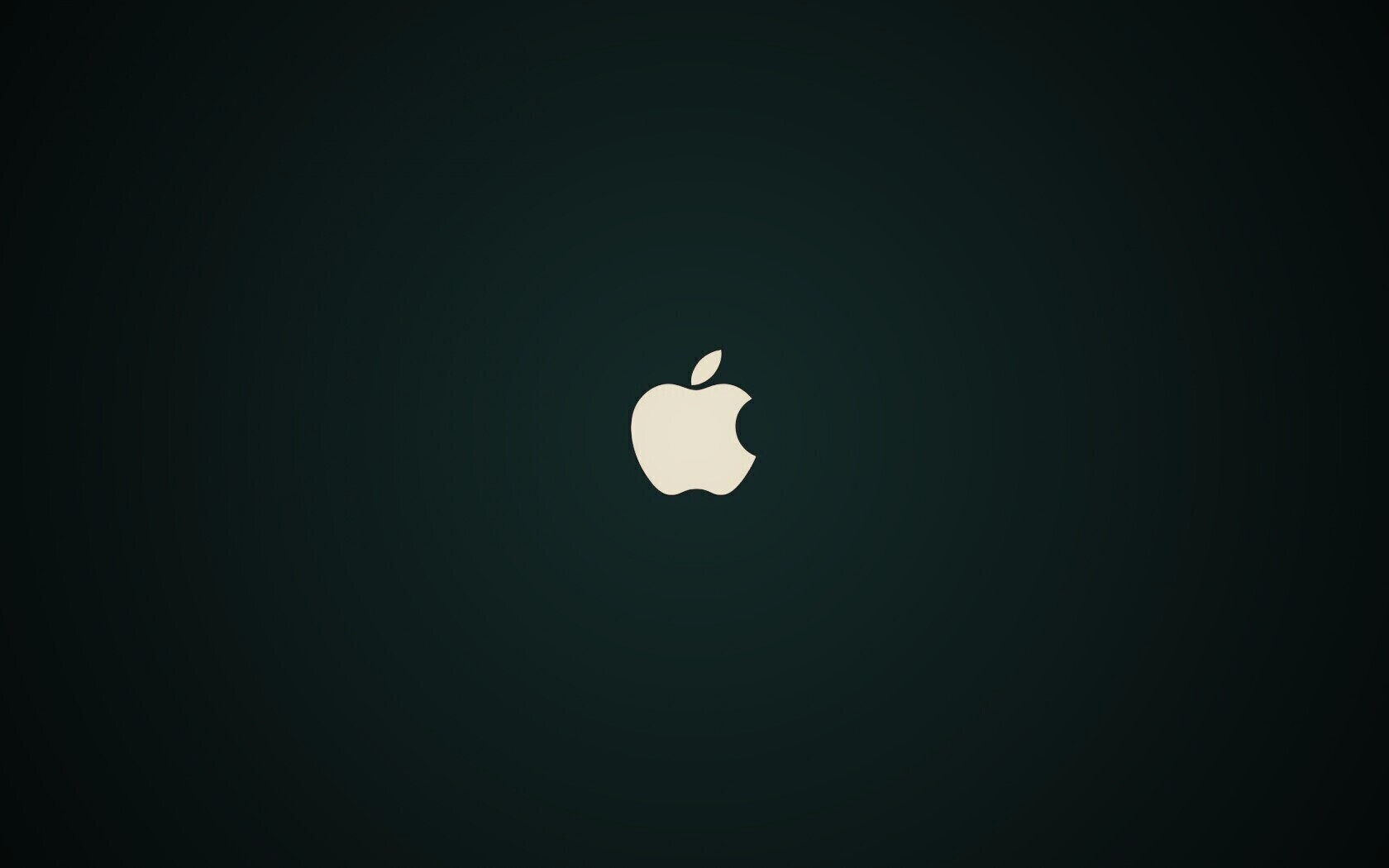Логотип Apple на черном фоне обои