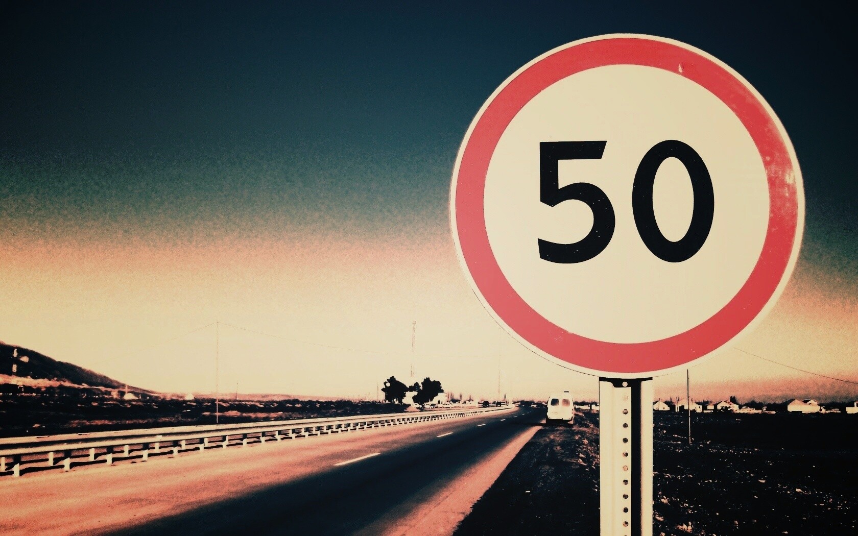 Ограничение скорости 50 км/ч обои