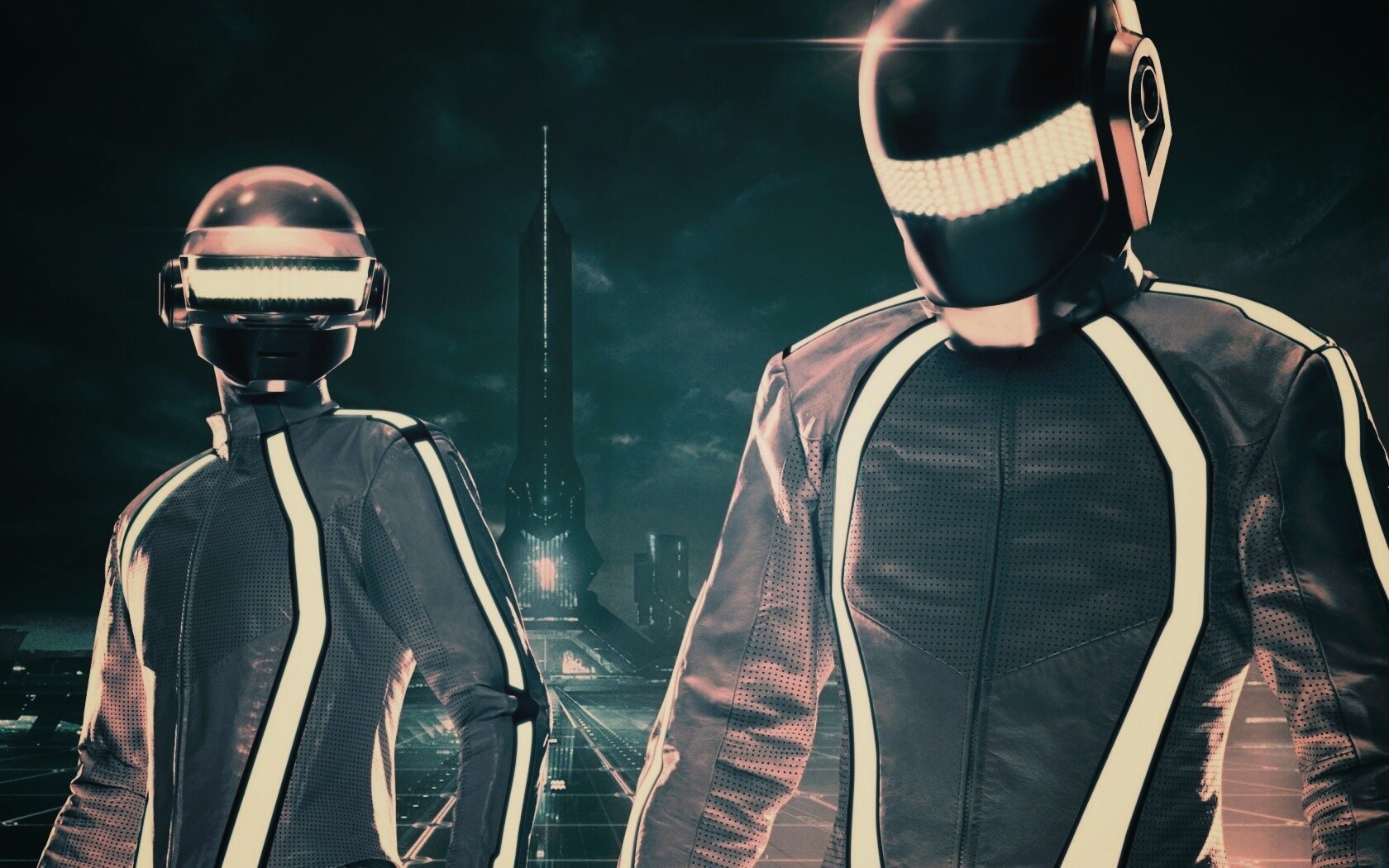 Daft Punk на съемках фильма TRON обои