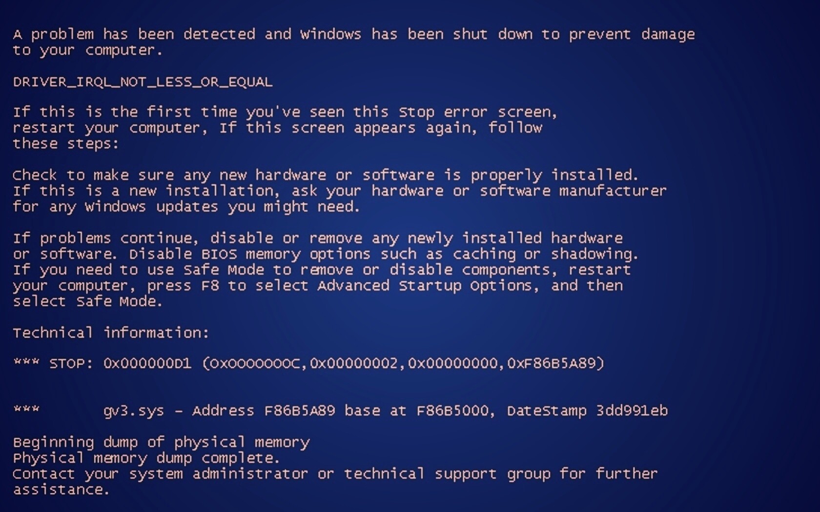 BSOD обои