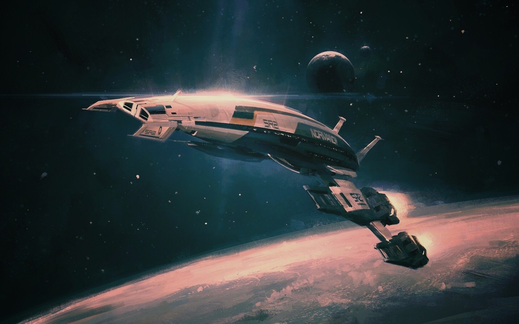 Корабль Normandy обои