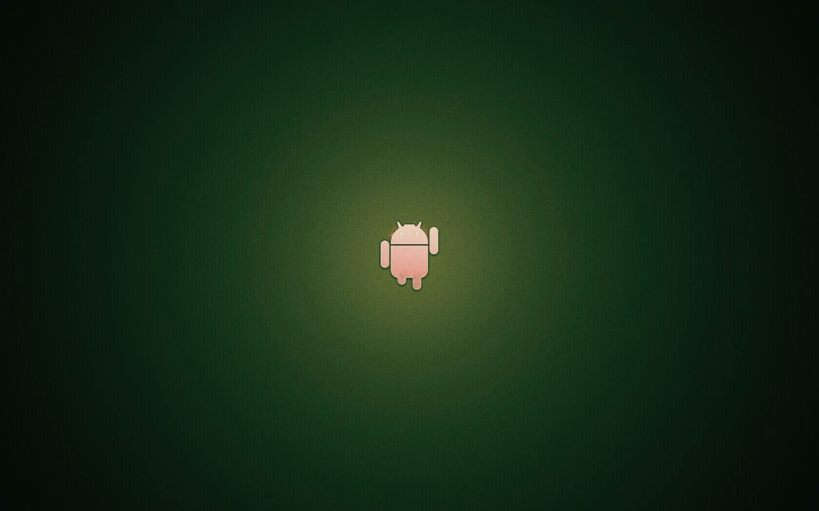 Логотип Android на зеленом фоне обои