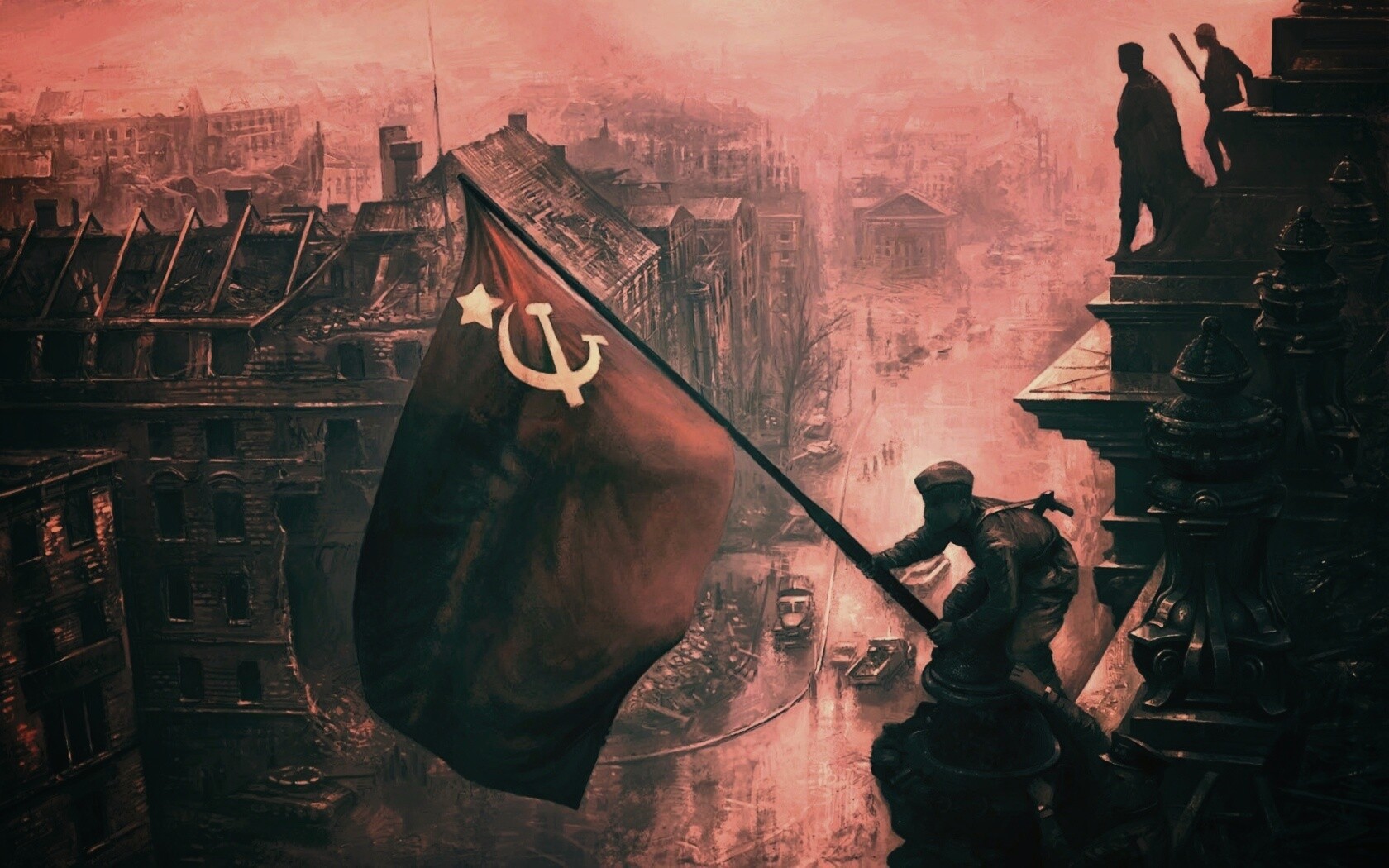 Флаг СССР на Рейхстаге