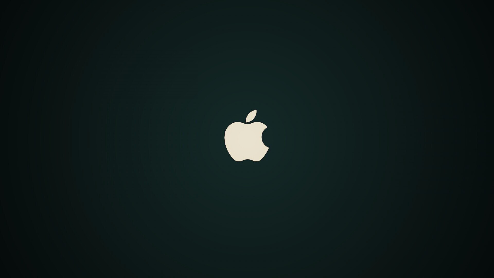 Логотип Apple на черном фоне обои