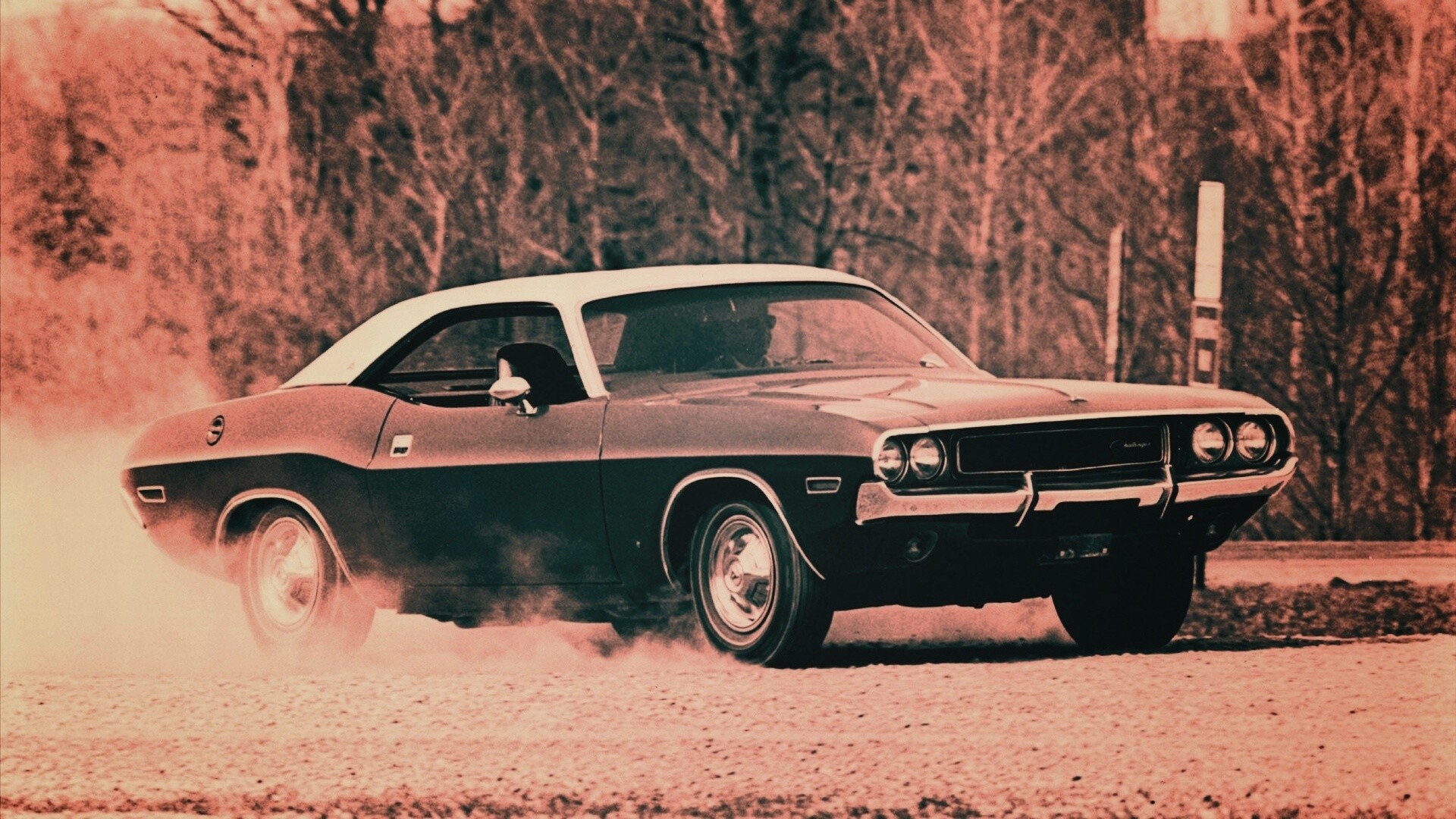 Черно-белое фото Dodge обои