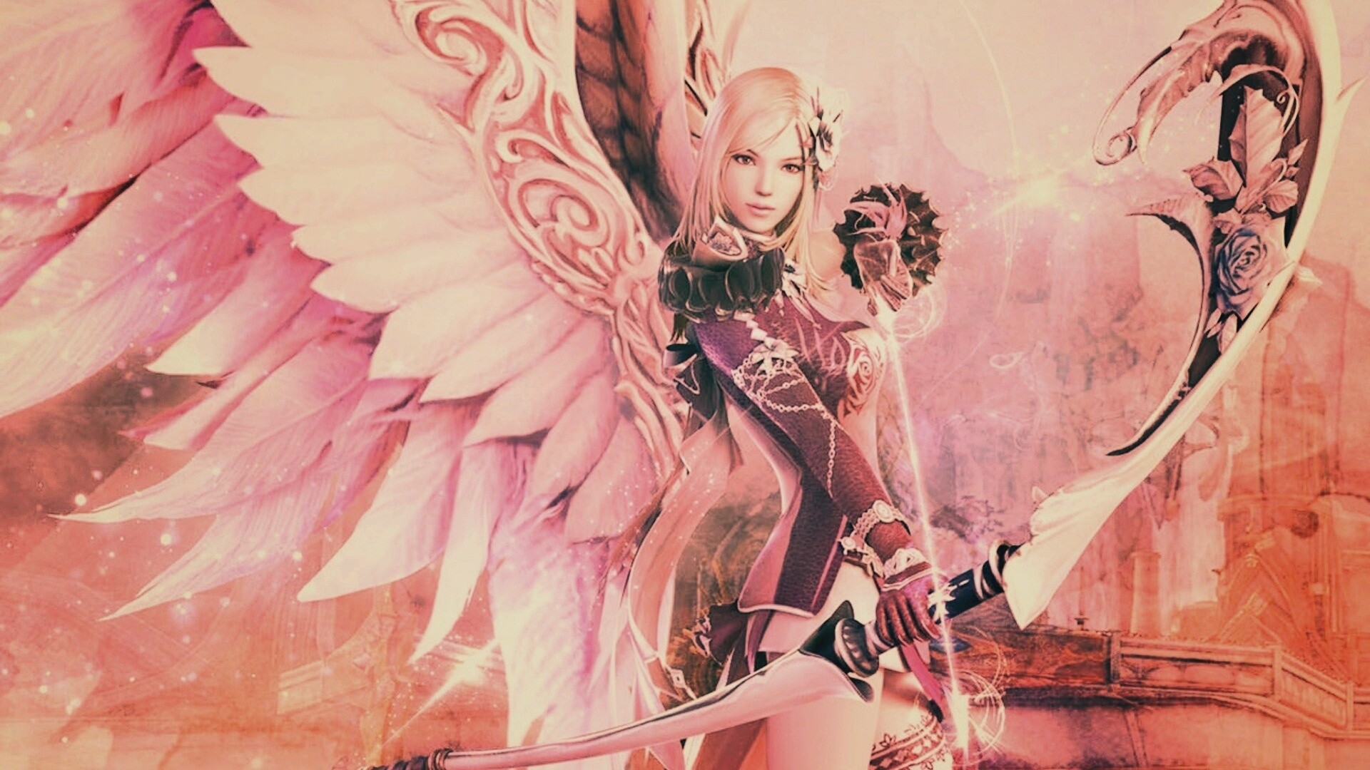 Эльфийка лучница из Aion обои