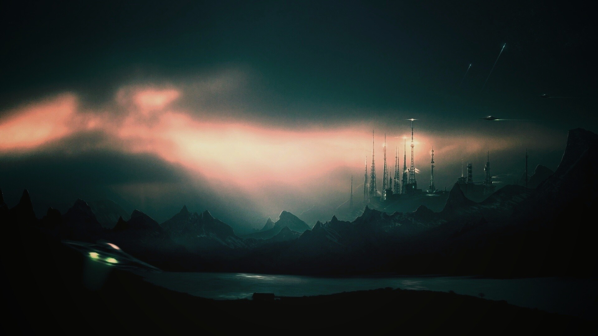 Долина в стиле SciFi обои