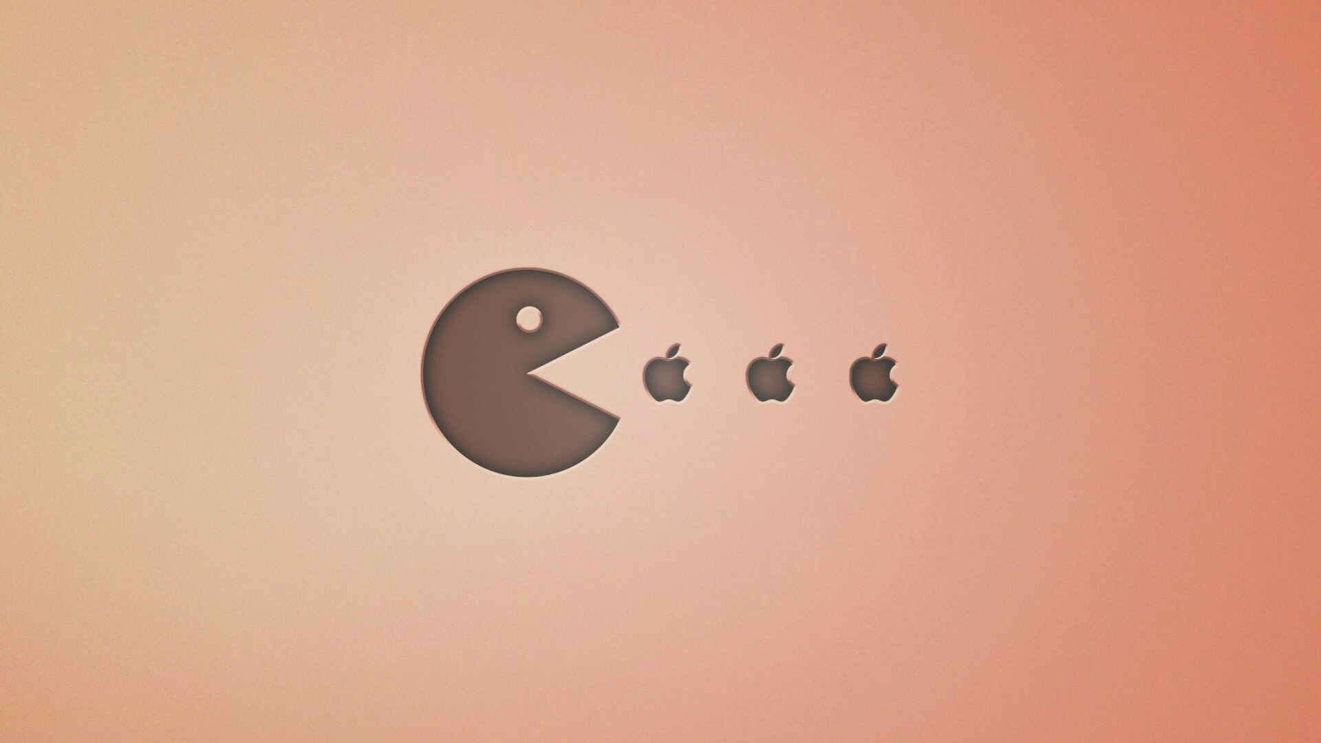 Пэкмен против Apple обои