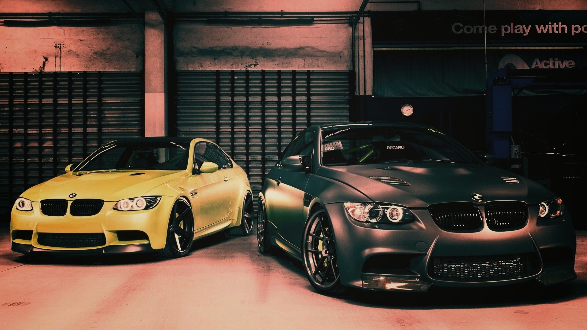 Черный и зеленый BMW M3 обои