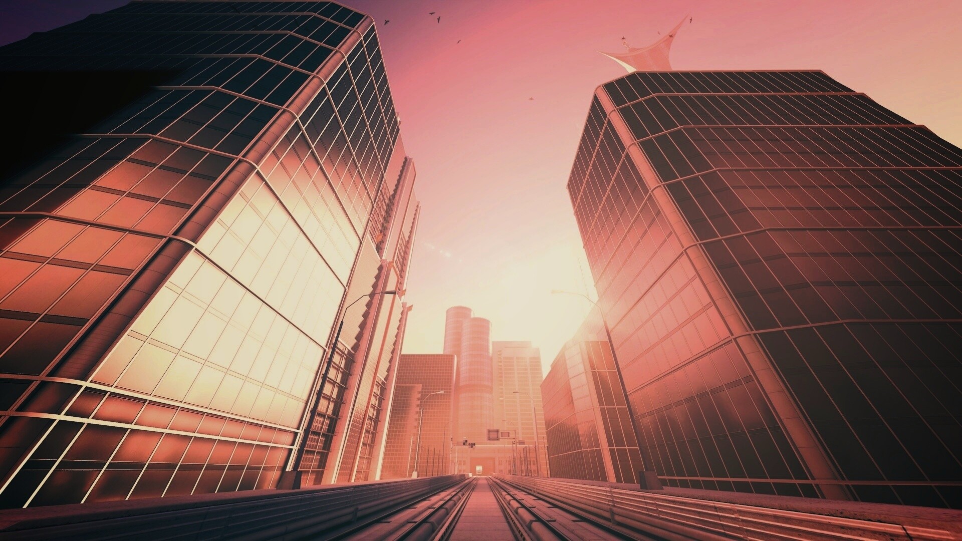 Улица из Mirrors Edge обои